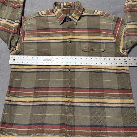 Vintage Orvis Shacket Mens L Striped Southwestern Heavy Work Shirt Oversized - Picture 3 of 15